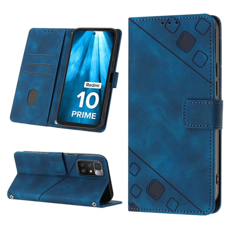 Skin-feel Embossed Leather Phone Case, For Xiaomi Poco X4 Pro 5G, For Xiaomi Redmi 10 2022 / Note 11 4G, For Xiaomi Redmi 10 Prime+ 5G, For Xiaomi Redmi 10A, For Xiaomi Redmi 10C 4G, For Xiaomi Redmi A1, For Xiaomi Redmi K50 Pro / K50                  ...