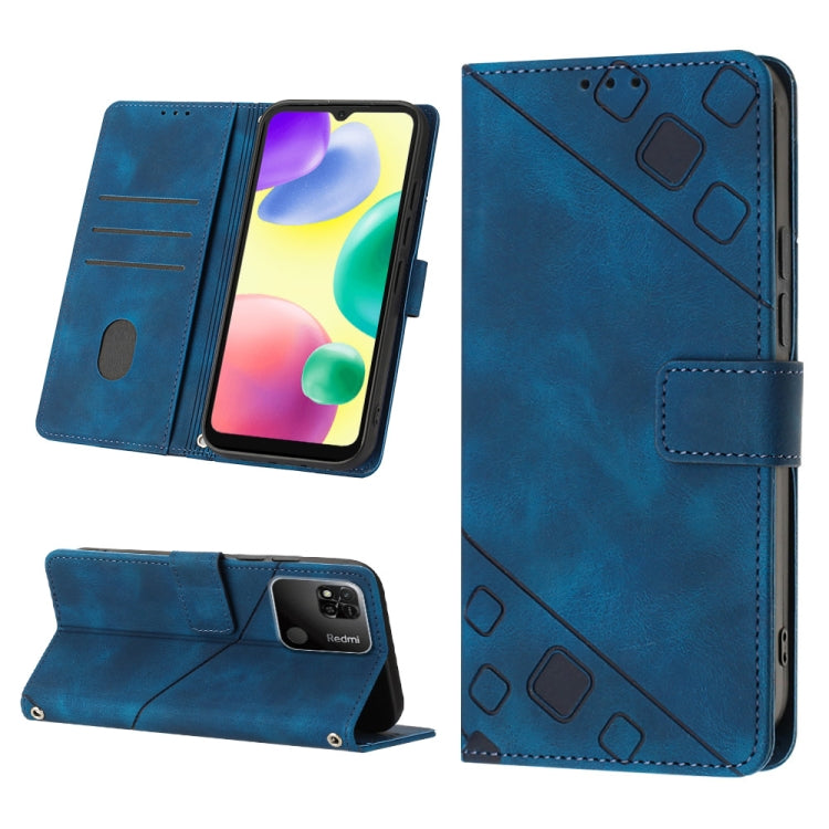 Skin-feel Embossed Leather Phone Case, For Xiaomi Poco X4 Pro 5G, For Xiaomi Redmi 10 2022 / Note 11 4G, For Xiaomi Redmi 10 Prime+ 5G, For Xiaomi Redmi 10A, For Xiaomi Redmi 10C 4G, For Xiaomi Redmi A1, For Xiaomi Redmi K50 Pro / K50                  ...