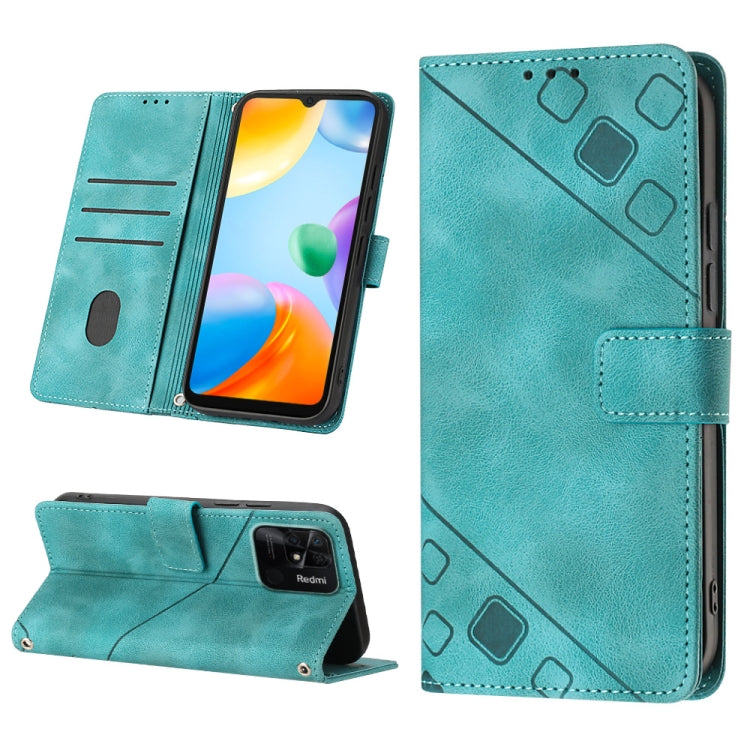 Skin-feel Embossed Leather Phone Case, For Xiaomi Poco X4 Pro 5G, For Xiaomi Redmi 10 2022 / Note 11 4G, For Xiaomi Redmi 10 Prime+ 5G, For Xiaomi Redmi 10A, For Xiaomi Redmi 10C 4G, For Xiaomi Redmi A1, For Xiaomi Redmi K50 Pro / K50                  ...