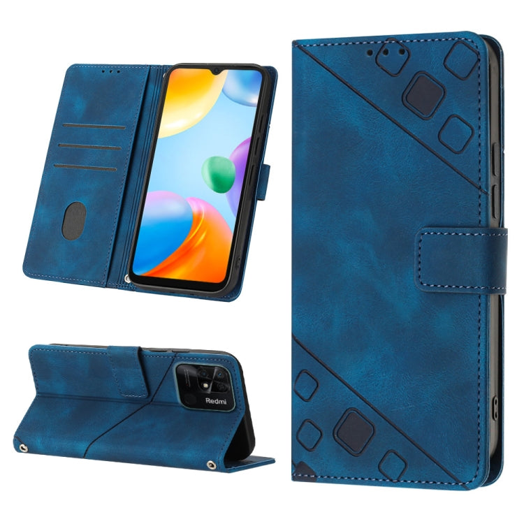 Skin-feel Embossed Leather Phone Case, For Xiaomi Poco X4 Pro 5G, For Xiaomi Redmi 10 2022 / Note 11 4G, For Xiaomi Redmi 10 Prime+ 5G, For Xiaomi Redmi 10A, For Xiaomi Redmi 10C 4G, For Xiaomi Redmi A1, For Xiaomi Redmi K50 Pro / K50                  ...