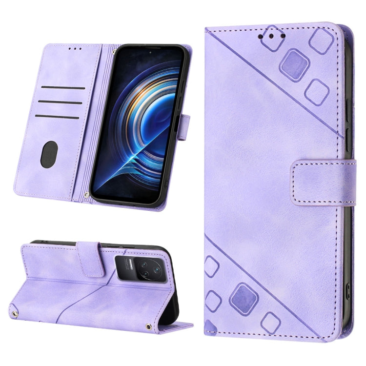 Skin-feel Embossed Leather Phone Case, For Xiaomi Poco X4 Pro 5G, For Xiaomi Redmi 10 2022 / Note 11 4G, For Xiaomi Redmi 10 Prime+ 5G, For Xiaomi Redmi 10A, For Xiaomi Redmi 10C 4G, For Xiaomi Redmi A1, For Xiaomi Redmi K50 Pro / K50                  ...