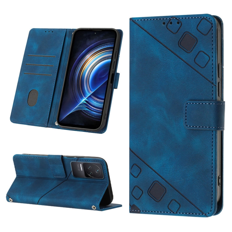 Skin-feel Embossed Leather Phone Case, For Xiaomi Poco X4 Pro 5G, For Xiaomi Redmi 10 2022 / Note 11 4G, For Xiaomi Redmi 10 Prime+ 5G, For Xiaomi Redmi 10A, For Xiaomi Redmi 10C 4G, For Xiaomi Redmi A1, For Xiaomi Redmi K50 Pro / K50                  ...