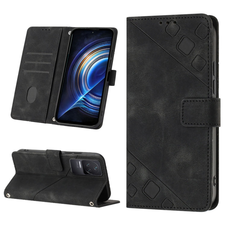 Skin-feel Embossed Leather Phone Case, For Xiaomi Poco X4 Pro 5G, For Xiaomi Redmi 10 2022 / Note 11 4G, For Xiaomi Redmi 10 Prime+ 5G, For Xiaomi Redmi 10A, For Xiaomi Redmi 10C 4G, For Xiaomi Redmi A1, For Xiaomi Redmi K50 Pro / K50                  ...