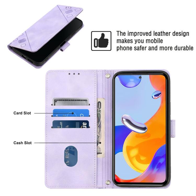 Skin-feel Embossed Leather Phone Case, For Xiaomi Redmi Note 11 Pro 5G / 4G, For Xiaomi Redmi Note 11s / 11 4G, For Xiaomi Redmi Note 11T Pro 5G / 11T Pro+ 5G