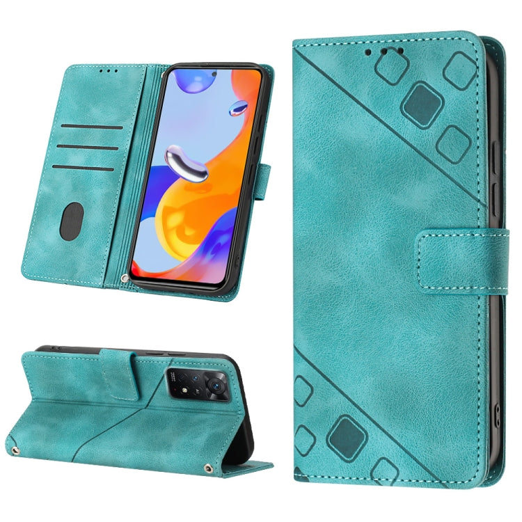 Skin-feel Embossed Leather Phone Case, For Xiaomi Redmi Note 11 Pro 5G / 4G, For Xiaomi Redmi Note 11s / 11 4G, For Xiaomi Redmi Note 11T Pro 5G / 11T Pro+ 5G