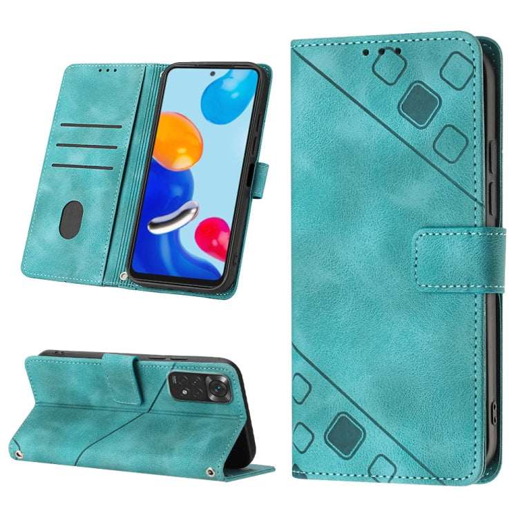 Skin-feel Embossed Leather Phone Case, For Xiaomi Redmi Note 11 Pro 5G / 4G, For Xiaomi Redmi Note 11s / 11 4G, For Xiaomi Redmi Note 11T Pro 5G / 11T Pro+ 5G