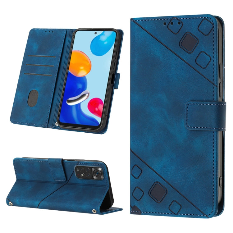 Skin-feel Embossed Leather Phone Case, For Xiaomi Redmi Note 11 Pro 5G / 4G, For Xiaomi Redmi Note 11s / 11 4G, For Xiaomi Redmi Note 11T Pro 5G / 11T Pro+ 5G