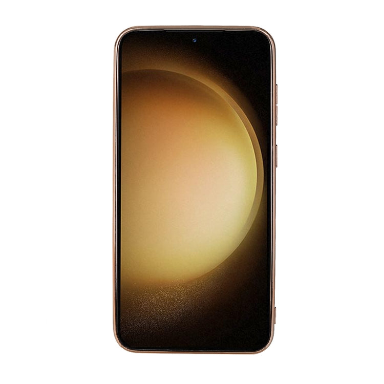 Genuine Leather Weilai Series Nano Electroplating Phone Case, For Xiaomi 13 Pro, For Samsung Galaxy S23 5G, For Samsung Galaxy S23+ 5G, For Samsung Galaxy S23 Ultra 5G