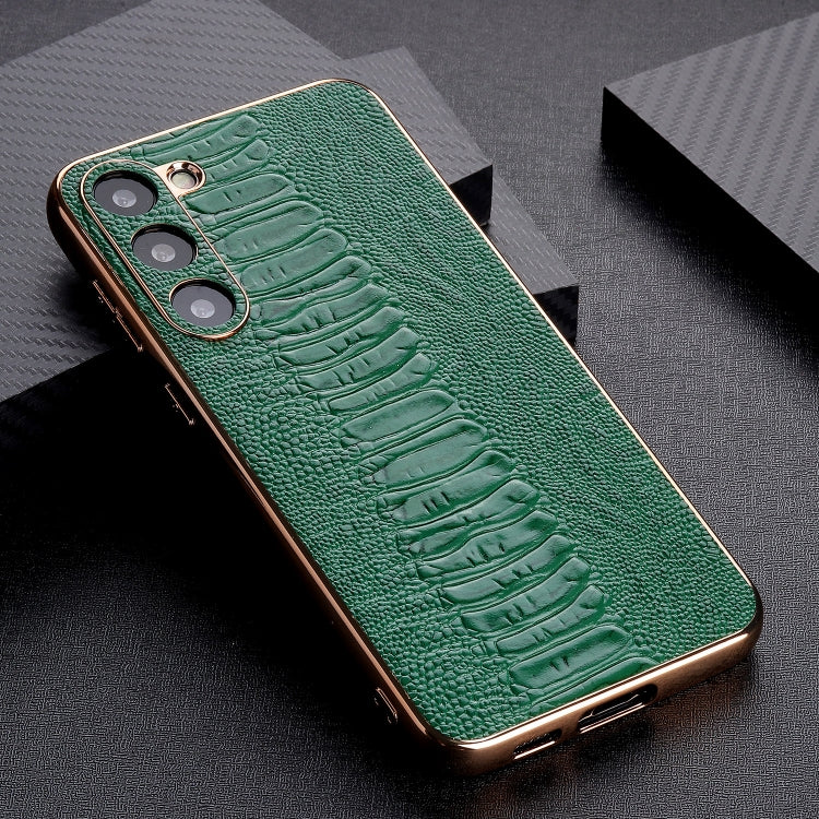 Genuine Leather Weilai Series Nano Electroplating Phone Case, For Xiaomi 13 Pro, For Samsung Galaxy S23 5G, For Samsung Galaxy S23+ 5G, For Samsung Galaxy S23 Ultra 5G