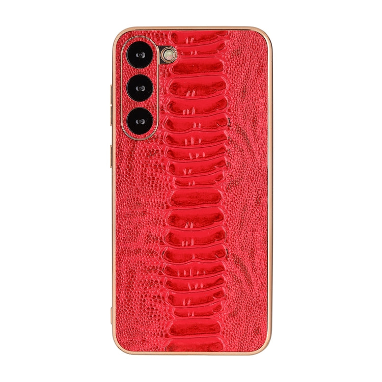 Genuine Leather Weilai Series Nano Electroplating Phone Case, For Xiaomi 13 Pro, For Samsung Galaxy S23 5G, For Samsung Galaxy S23+ 5G, For Samsung Galaxy S23 Ultra 5G