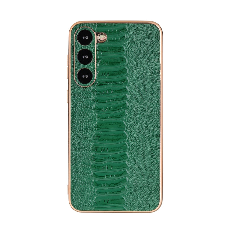 Genuine Leather Weilai Series Nano Electroplating Phone Case, For Xiaomi 13 Pro, For Samsung Galaxy S23 5G, For Samsung Galaxy S23+ 5G, For Samsung Galaxy S23 Ultra 5G