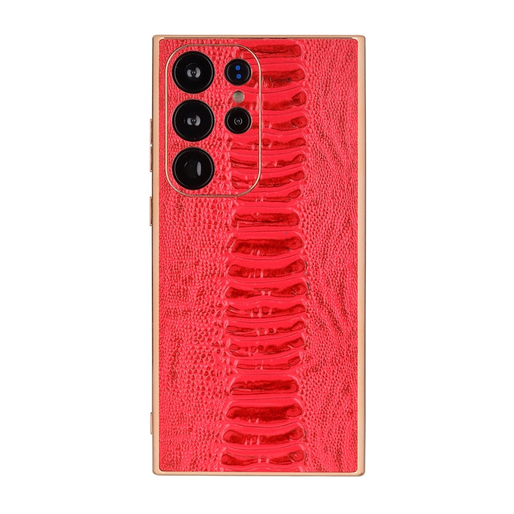 Genuine Leather Weilai Series Nano Electroplating Phone Case, For Xiaomi 13 Pro, For Samsung Galaxy S23 5G, For Samsung Galaxy S23+ 5G, For Samsung Galaxy S23 Ultra 5G