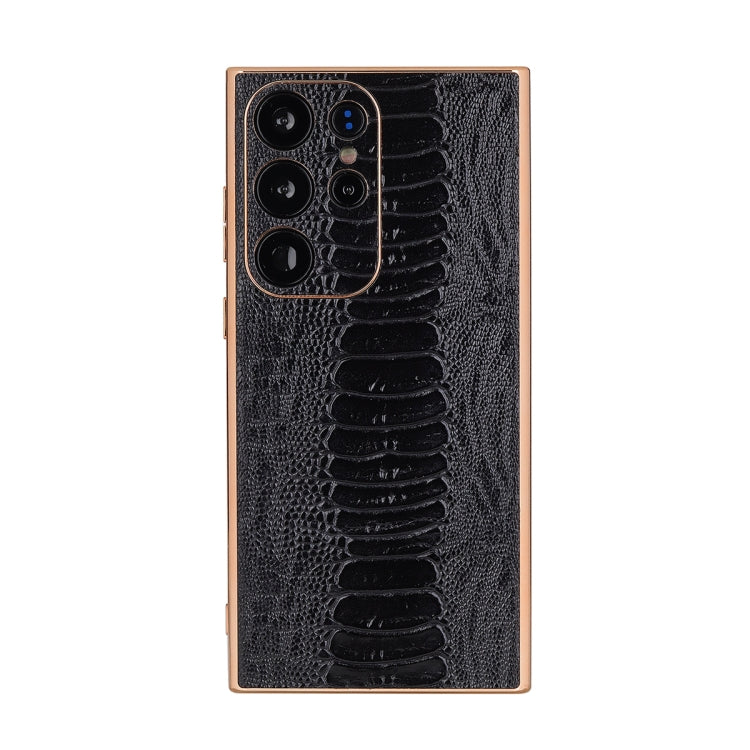 Genuine Leather Weilai Series Nano Electroplating Phone Case, For Xiaomi 13 Pro, For Samsung Galaxy S23 5G, For Samsung Galaxy S23+ 5G, For Samsung Galaxy S23 Ultra 5G