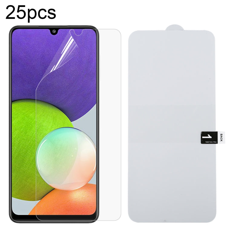 25pcs Full Screen Protector Explosion-proof Hydrogel Film, For Samsung Galaxy A14 5G / 4G / Galaxy M14 (25 PCS), For Samsung Galaxy A22 (25 PCS), For Samsung Galaxy A34 (25 PCS), For Samsung Galaxy A54 (25 PCS)