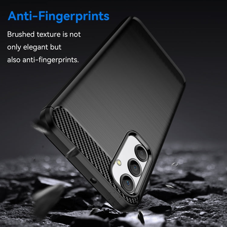 Brushed Texture Carbon Fiber TPU Phone Case, For Samsung Galaxy A24 4G
