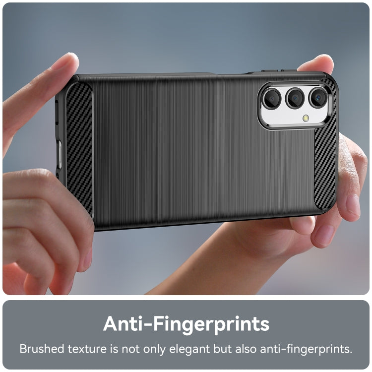 Brushed Texture Carbon Fiber TPU Phone Case, For Samsung Galaxy A24 4G