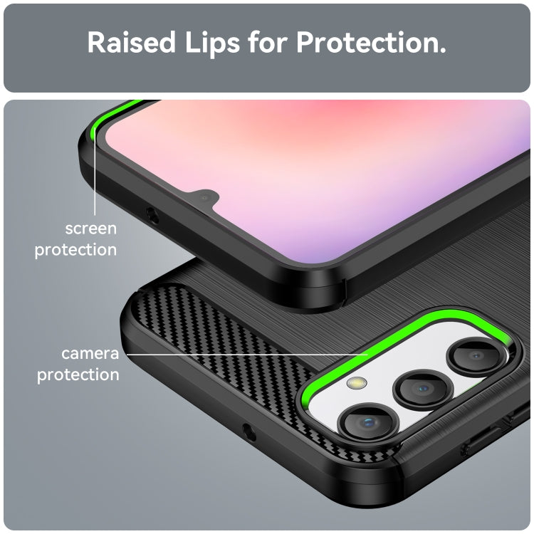 Brushed Texture Carbon Fiber TPU Phone Case, For Samsung Galaxy A24 4G