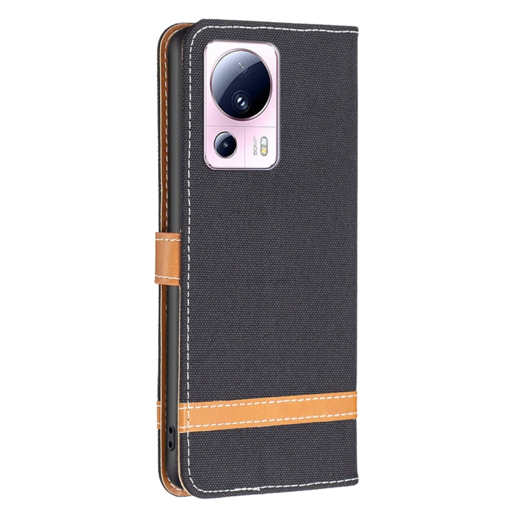 Color Block Denim Texture Leather Phone Case, For Xiaomi 13 Lite / Civi 2