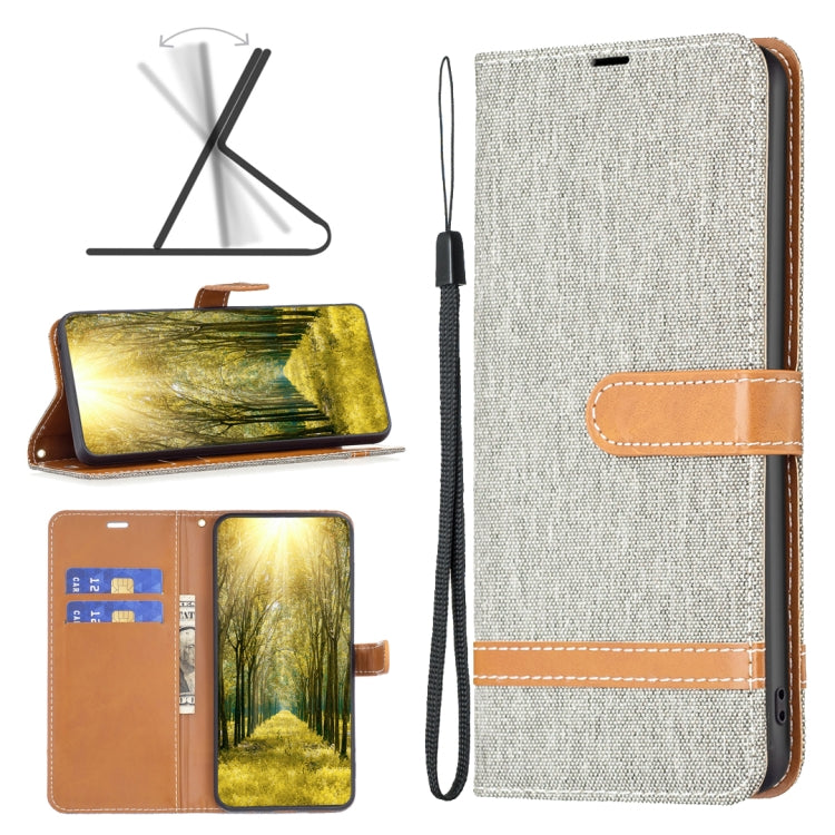 Color Block Denim Texture Leather Phone Case, For Xiaomi 13 Lite / Civi 2