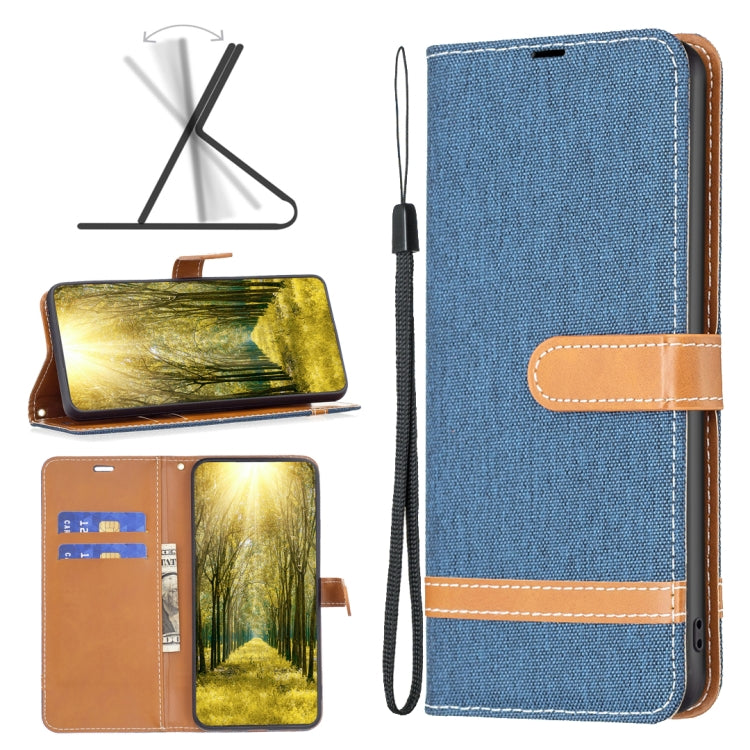 Color Block Denim Texture Leather Phone Case, For Xiaomi 13 Lite / Civi 2