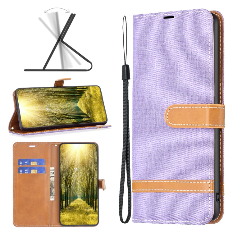 Color Block Denim Texture Leather Phone Case, For Xiaomi 13 Lite / Civi 2