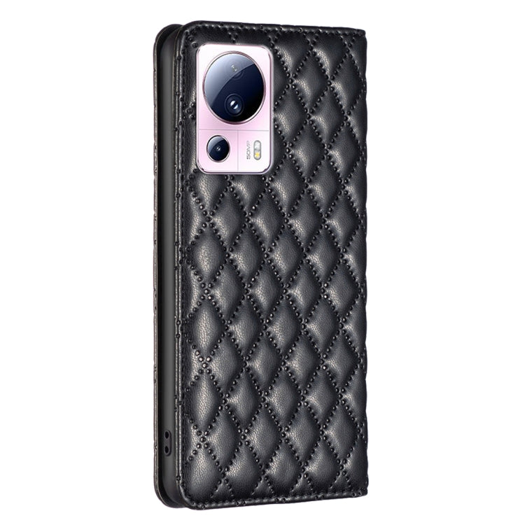 Diamond Lattice Magnetic Leather Flip Phone Case, For Xiaomi 13 Lite / Civi 2
