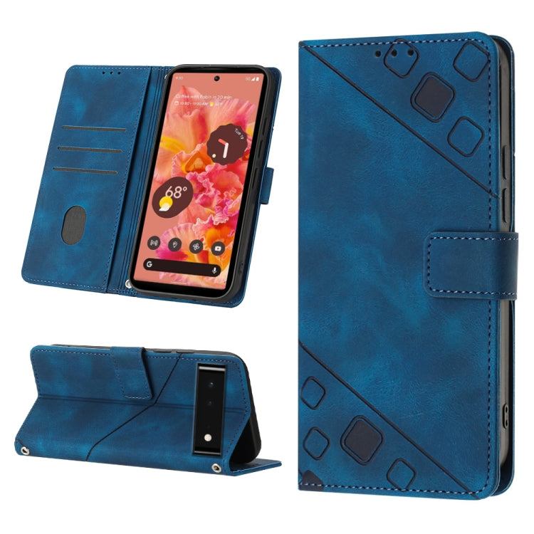 Skin-feel Embossed Leather Phone Case, For Google Pixel 6, For Google Pixel 6 Pro, For Google Pixel 6a 5G, For Google Pixel 7, For Google Pixel 7 Pro, For Google Pixel 7a