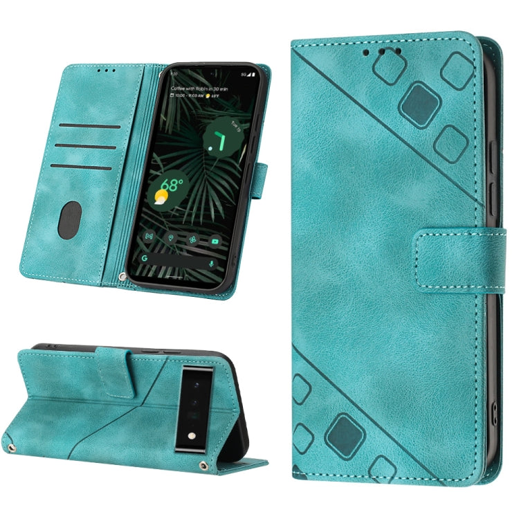 Skin-feel Embossed Leather Phone Case, For Google Pixel 6, For Google Pixel 6 Pro, For Google Pixel 6a 5G, For Google Pixel 7, For Google Pixel 7 Pro, For Google Pixel 7a