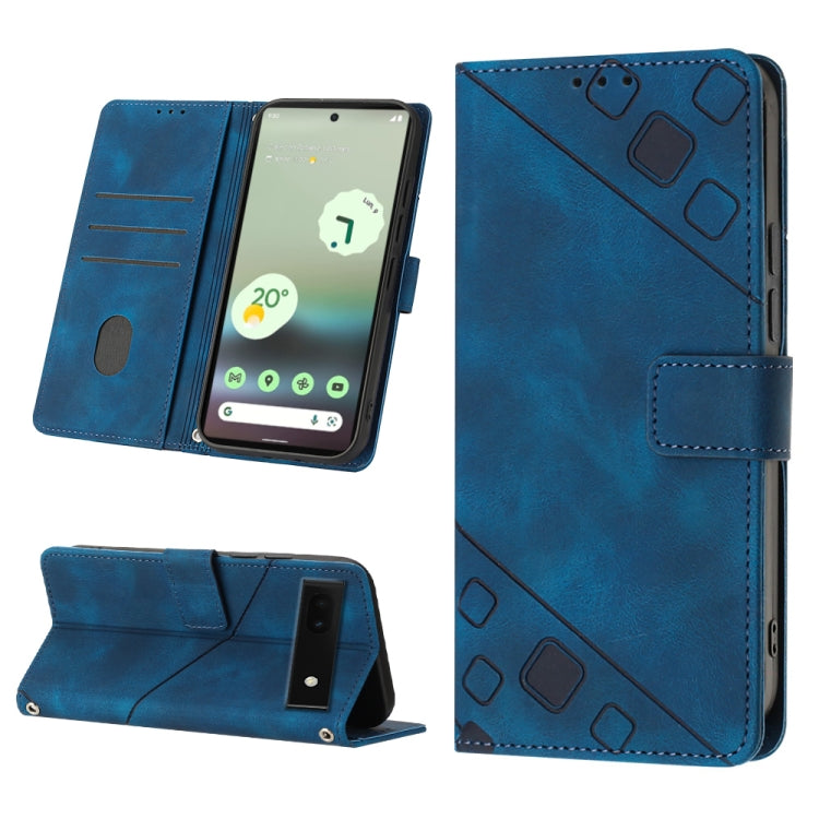 Skin-feel Embossed Leather Phone Case, For Google Pixel 6, For Google Pixel 6 Pro, For Google Pixel 6a 5G, For Google Pixel 7, For Google Pixel 7 Pro, For Google Pixel 7a
