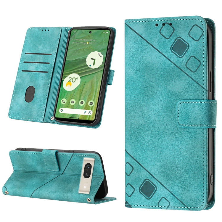 Skin-feel Embossed Leather Phone Case, For Google Pixel 6, For Google Pixel 6 Pro, For Google Pixel 6a 5G, For Google Pixel 7, For Google Pixel 7 Pro, For Google Pixel 7a
