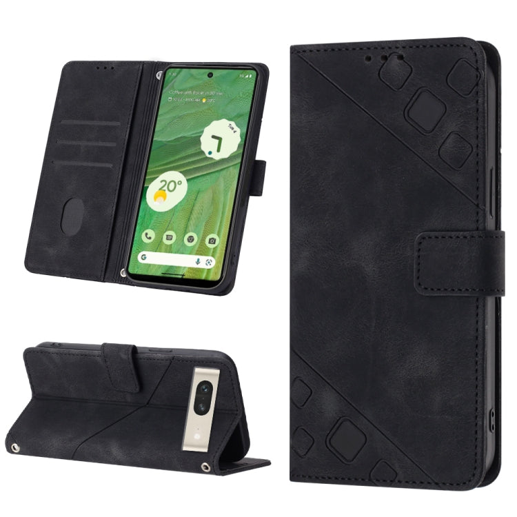 Skin-feel Embossed Leather Phone Case, For Google Pixel 6, For Google Pixel 6 Pro, For Google Pixel 6a 5G, For Google Pixel 7, For Google Pixel 7 Pro, For Google Pixel 7a