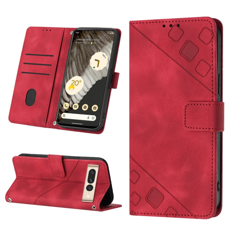 Skin-feel Embossed Leather Phone Case, For Google Pixel 6, For Google Pixel 6 Pro, For Google Pixel 6a 5G, For Google Pixel 7, For Google Pixel 7 Pro, For Google Pixel 7a