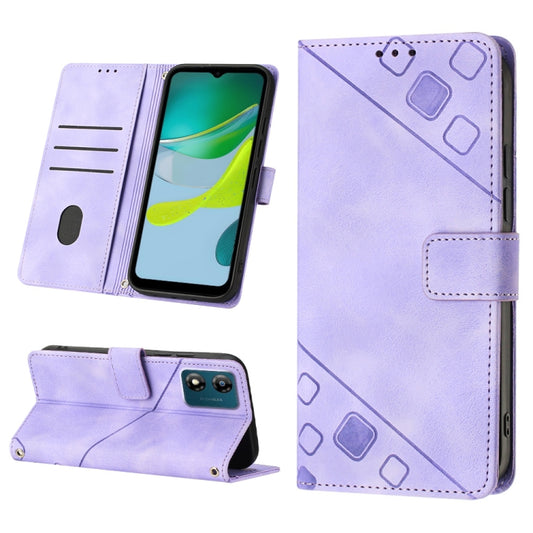 Skin-feel Embossed Leather Phone Case, For Motorola Moto E13, For Motorola Edge+ 2023, For Motorola Moto G 5G 2023, For Motorola Moto G53 5G, For Motorola Moto G Play 2023, For Motorola Moto G72
