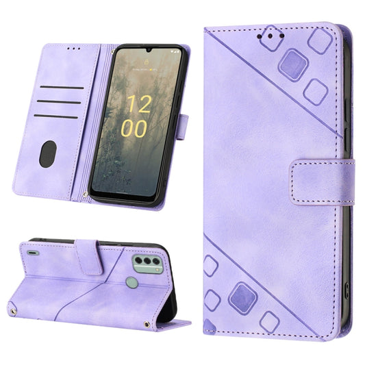 Skin-feel Embossed Leather Phone Case, For Nokia C31, For Nokia C100, For Nokia C200, For Nokia G21 / G11, For Nokia G60, For Nokia G100, For Nokia G400, For Nokia X30