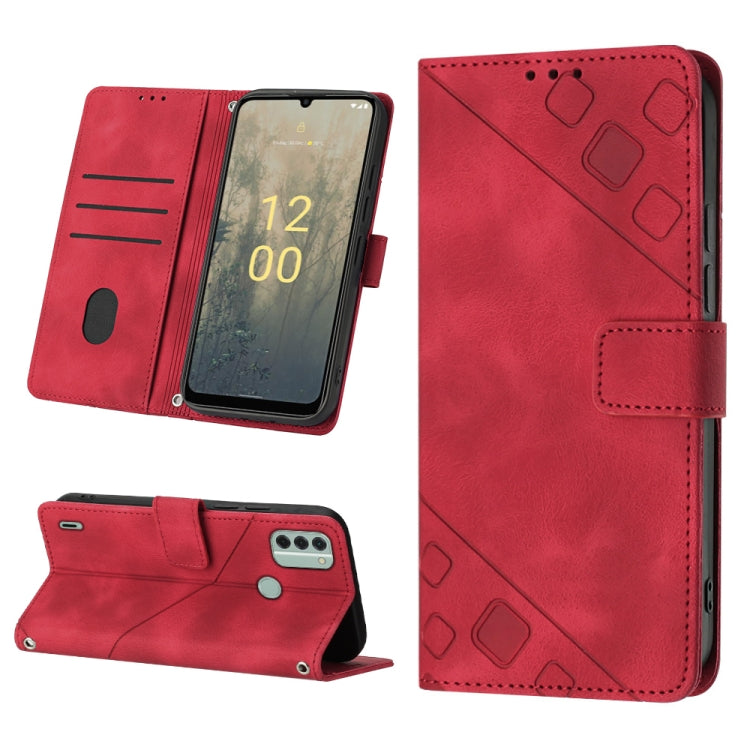 Skin-feel Embossed Leather Phone Case, For Nokia C31, For Nokia C100, For Nokia C200, For Nokia G21 / G11, For Nokia G60, For Nokia G100, For Nokia G400, For Nokia X30