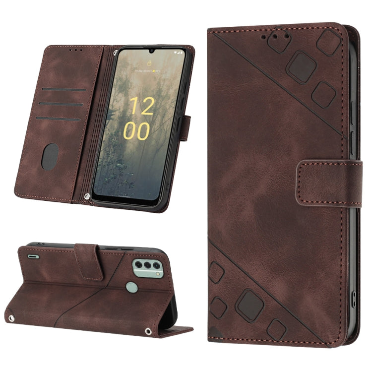Skin-feel Embossed Leather Phone Case, For Nokia C31, For Nokia C100, For Nokia C200, For Nokia G21 / G11, For Nokia G60, For Nokia G100, For Nokia G400, For Nokia X30