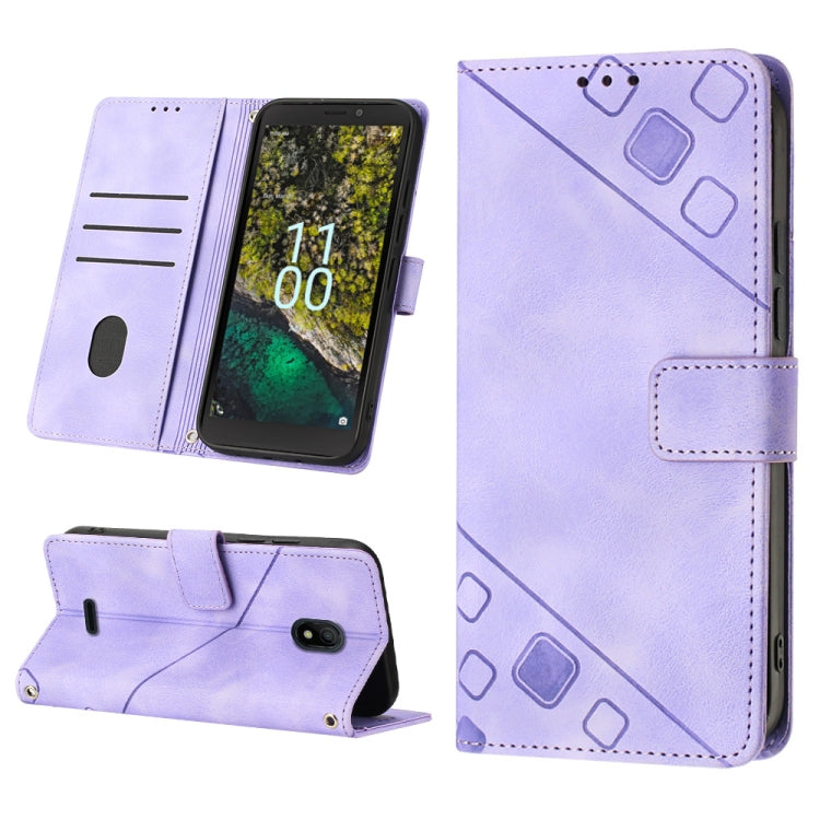 Skin-feel Embossed Leather Phone Case, For Nokia C31, For Nokia C100, For Nokia C200, For Nokia G21 / G11, For Nokia G60, For Nokia G100, For Nokia G400, For Nokia X30