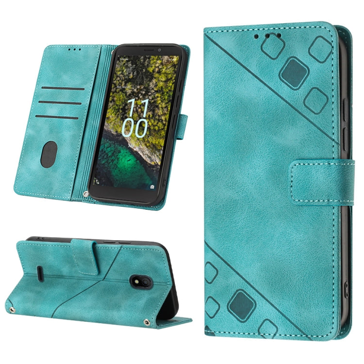 Skin-feel Embossed Leather Phone Case, For Nokia C31, For Nokia C100, For Nokia C200, For Nokia G21 / G11, For Nokia G60, For Nokia G100, For Nokia G400, For Nokia X30