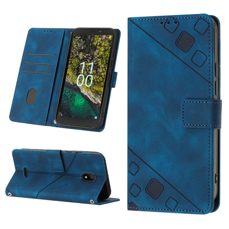 Skin-feel Embossed Leather Phone Case, For Nokia C31, For Nokia C100, For Nokia C200, For Nokia G21 / G11, For Nokia G60, For Nokia G100, For Nokia G400, For Nokia X30