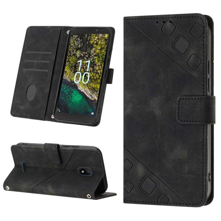 Skin-feel Embossed Leather Phone Case, For Nokia C31, For Nokia C100, For Nokia C200, For Nokia G21 / G11, For Nokia G60, For Nokia G100, For Nokia G400, For Nokia X30