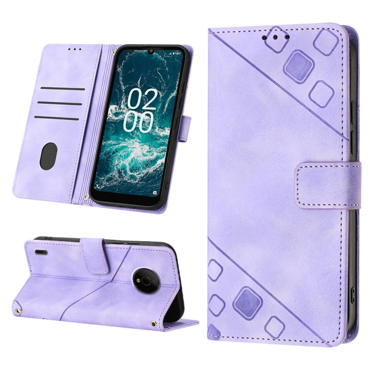 Skin-feel Embossed Leather Phone Case, For Nokia C31, For Nokia C100, For Nokia C200, For Nokia G21 / G11, For Nokia G60, For Nokia G100, For Nokia G400, For Nokia X30