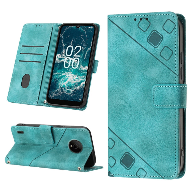 Skin-feel Embossed Leather Phone Case, For Nokia C31, For Nokia C100, For Nokia C200, For Nokia G21 / G11, For Nokia G60, For Nokia G100, For Nokia G400, For Nokia X30