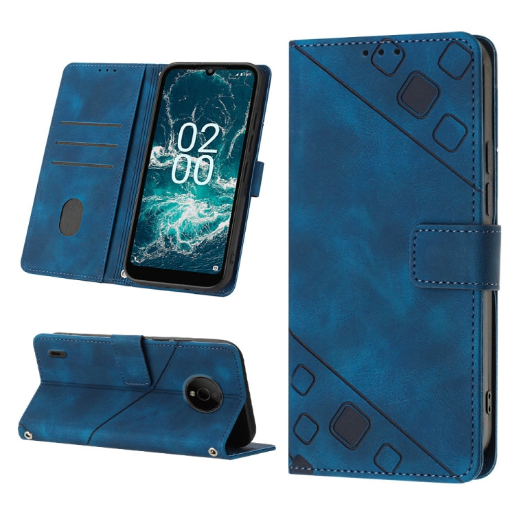 Skin-feel Embossed Leather Phone Case, For Nokia C31, For Nokia C100, For Nokia C200, For Nokia G21 / G11, For Nokia G60, For Nokia G100, For Nokia G400, For Nokia X30