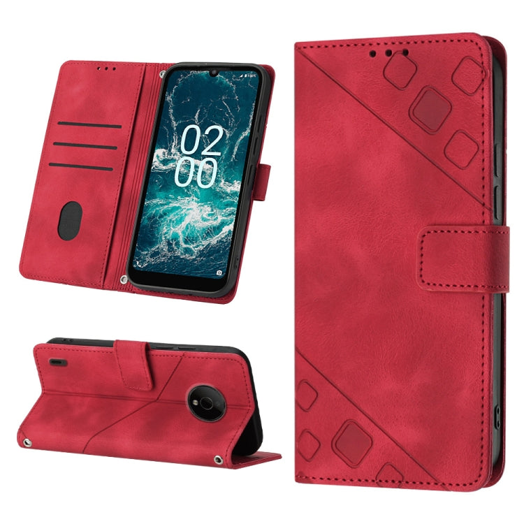 Skin-feel Embossed Leather Phone Case, For Nokia C31, For Nokia C100, For Nokia C200, For Nokia G21 / G11, For Nokia G60, For Nokia G100, For Nokia G400, For Nokia X30