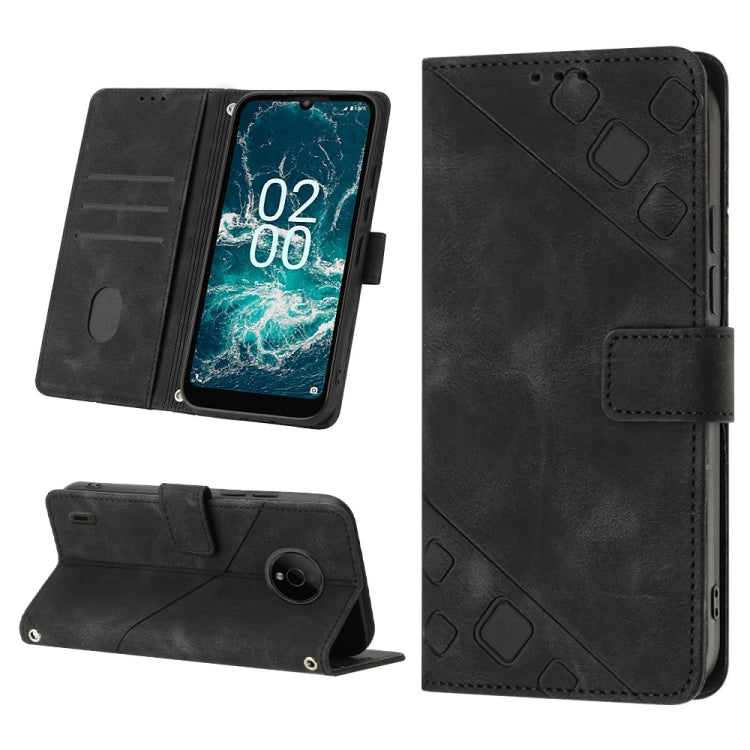 Skin-feel Embossed Leather Phone Case, For Nokia C31, For Nokia C100, For Nokia C200, For Nokia G21 / G11, For Nokia G60, For Nokia G100, For Nokia G400, For Nokia X30