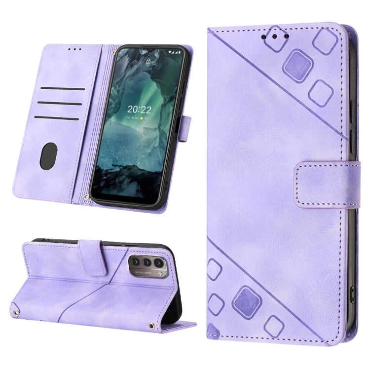 Skin-feel Embossed Leather Phone Case, For Nokia C31, For Nokia C100, For Nokia C200, For Nokia G21 / G11, For Nokia G60, For Nokia G100, For Nokia G400, For Nokia X30