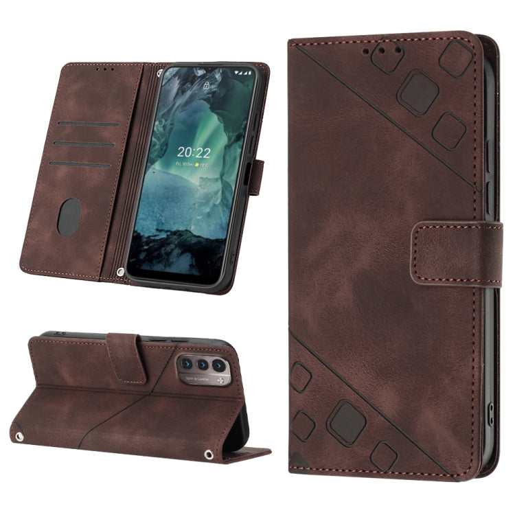Skin-feel Embossed Leather Phone Case, For Nokia C31, For Nokia C100, For Nokia C200, For Nokia G21 / G11, For Nokia G60, For Nokia G100, For Nokia G400, For Nokia X30