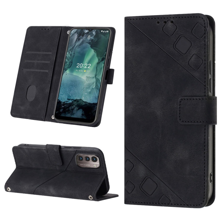 Skin-feel Embossed Leather Phone Case, For Nokia C31, For Nokia C100, For Nokia C200, For Nokia G21 / G11, For Nokia G60, For Nokia G100, For Nokia G400, For Nokia X30