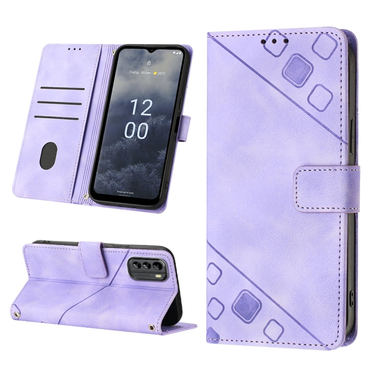 Skin-feel Embossed Leather Phone Case, For Nokia C31, For Nokia C100, For Nokia C200, For Nokia G21 / G11, For Nokia G60, For Nokia G100, For Nokia G400, For Nokia X30