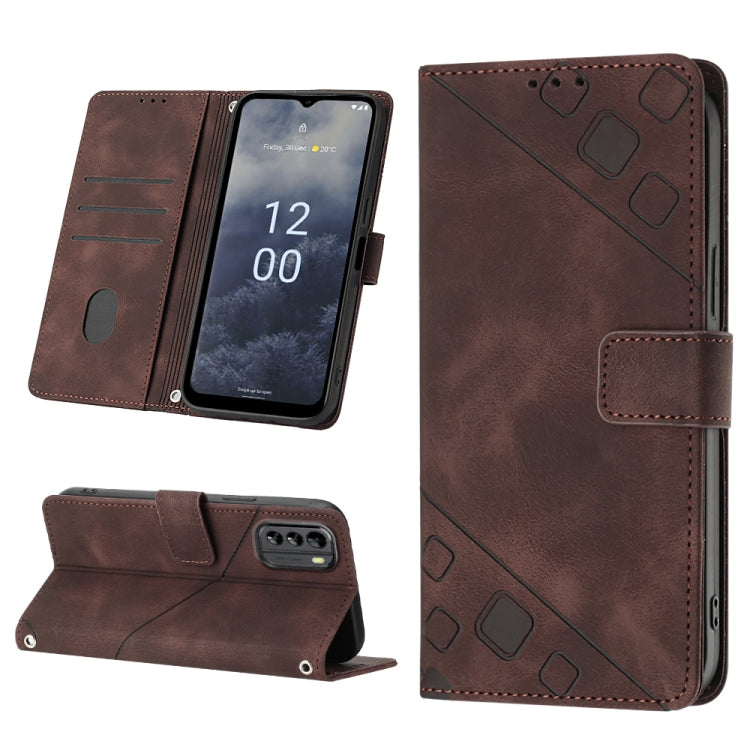 Skin-feel Embossed Leather Phone Case, For Nokia C31, For Nokia C100, For Nokia C200, For Nokia G21 / G11, For Nokia G60, For Nokia G100, For Nokia G400, For Nokia X30